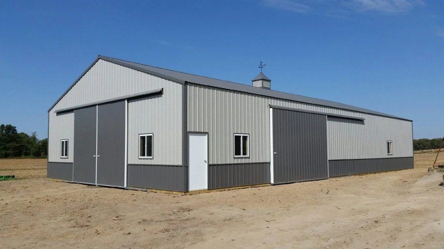 a steel metal building