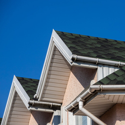 gutters on a roof