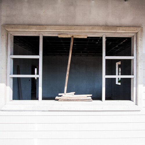 window under construction